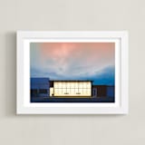 "Outside Looking In" - Art Print in Cloudy Pink by Andrew McClintock - Framed