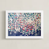 "Set Adrift" - Art Print in Limoges Blue by Denise Wong - Framed