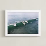 "Wave on film" - Art Print in Silver Sage by Danielle Elizabeth Guthrie - Framed