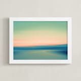"Fluid Motion" - Art Print in Evening Turquoise  by Gabrial Reising - Framed