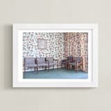 "Waiting Room" - Art Print in Grandma Blue by Julie Grace Immink - Framed