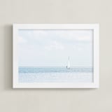"Aimlessly" - Art Print in Silver Blue by Alexandra Feo - Framed