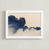 "Dreams" - Art Print in Dusky Blue by Jonathan Brooks - Framed