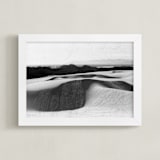 "Coastal Moonscape" - Art Print in Black & White by Cade Cahalan - Framed