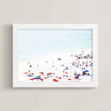 "Bright Beach" - Art Print in vibrant sun by Baumbirdy - Framed