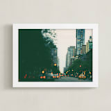 "Night Falls" - Art Print in Pale Lilac by ALICIA BOCK - Framed