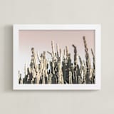 "Summer Cactus" - Art Print in pastel palette by Wilder California - Framed
