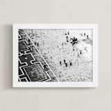 "Scoring through" - Art Print in stone ivory by Van Tsao - Framed