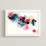 "Bloom Mixer" - Art Print in Sapphire Blue by Three Kisses Studio - Framed