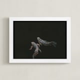 "Franz + Ferdinand" - Art Print in Black by Amy Carroll - Framed