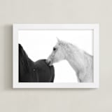 "Stand by Me" - Art Print in Charcoal by Land Collioure Le Coq - Framed