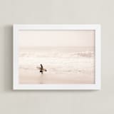 "Tranquil Surf" - Art Print in Blush by Shannon Howard - Framed