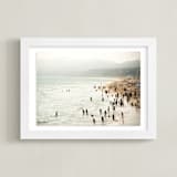 "Seaside Contrast" - Art Print in Seafoam Green by Emmy Hagen - Framed