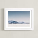 "Zzyzx" - Art Print in mountain blue by Kamala Nahas - Framed