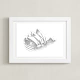 "Sydney Opera House" - Art Print in Slate by Paul Berthelot - Framed