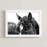 "Contemplate" - Art Print in Black and White by Leslie Le Coq - Framed