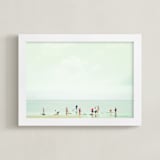 "Joy Ride 1" - Art Print in Turquoise by Rega - Framed