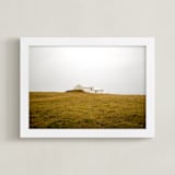"Shelter" - Art Print in White by Monica Gussow - Framed