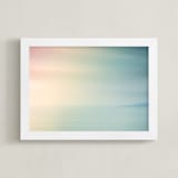 "Cotton Rainbow" - Art Print in Candy Blues by David Michuki - Framed