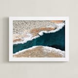 "Beneath the Crust" - Art Print in Deep Azure Spring by KIMBERLY SMITH - Framed