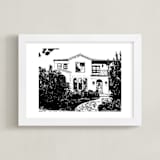 "House: White Border Custom Print" - Custom Print in Black by Minted - Framed