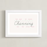 "Anatomy Of A Name" - Personalized Art Print in Ivory by Shari Margolin - Framed