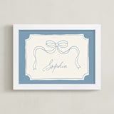 "Simple and Sweet" - Personalized Art Print in Denim by Kelly Watkins - Framed