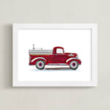 "Vintage fire apparatus" - Art Print in Vintage Red by Rebecca Marchese - Framed