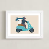 "Milan" - Art Print in Sand by Jenna Holcomb - Framed