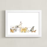 "Walking Dogs" - Art Print in tawny by Natalie Groves - Framed