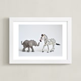 "These Friends" - Art Print in Light Grey by Kinga Subject - Framed