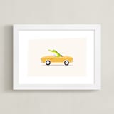 "Wacky Races I" - Art Print in Happy Yellow by David Michuki - Framed