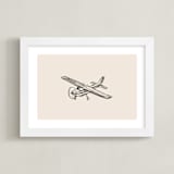 "Take Flight Loose Sketch 1" - Art Print in Beige by Katie Mulder - Framed