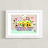"Onward to a Beautiful Future" - Art Print in Mint by Shelley Kommers - Framed