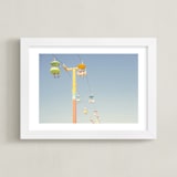 "Sky Gliding" - Art Print in Pale Sky Blue by Irene Suchocki - Framed