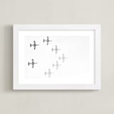 "Fly This Way" - Art Print in Smoky Grey by Heather Marie - Framed