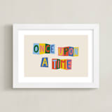 "Once Upon a Time" - Art Print in Azure Blue by Inkblot Design - Framed