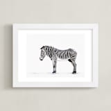 "Counting Stripes" - Art Print in Cream by Lisa Sundin - Framed