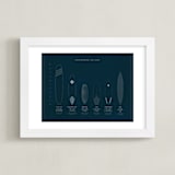 "Surfboard Quiver" - Art Print in blueprint by Kamala Nahas - Framed