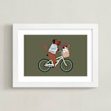 "Paris" - Art Print in Avocado by Jenna Holcomb - Framed