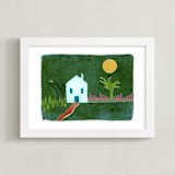 "Idyllic" - Art Print in Idyllic green by Bethania Lima - Framed
