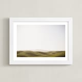"Distance" - Art Print in Rolling Hills Green by Shannon Paras - Framed