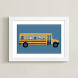 "School Dogs" - Art Print in Lake by Jenna Holcomb - Framed