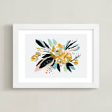 "Wildling" - Art Print in Daffodil Yellow by Kayla King - Framed