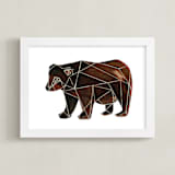 "Bear Body" - Art Print in Chestnut by Sarah Fitzgerald - Framed