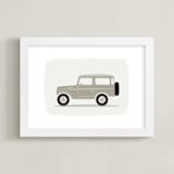 "Vintage Land Cruiser" - Art Print in putty by Karidy Walker - Framed