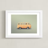 "Falconer" - Art Print in Olive by Andrew McClintock - Framed