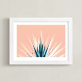 "Pastel Cactus" - Art Print in White by Lisa Sundin - Framed