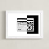 "Two-Tone Transistor Radio" - Art Print in Black & White by Jonathan Brooks - Framed