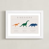 "Dino Timeline" - Art Print in Multicolor by Ashley Presutti Beasley - Framed